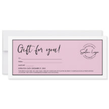 Pink Custom Salon Logo Minimalist Gutschein