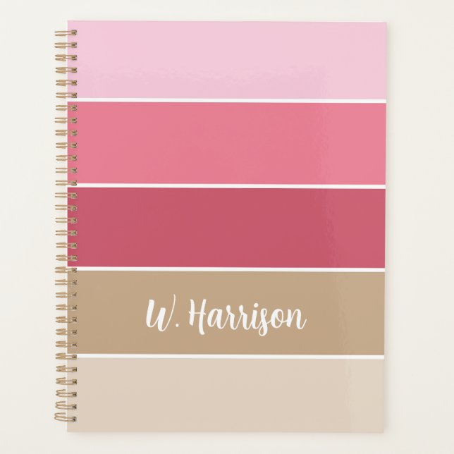 Pink Custom Summer Color Block Streifen Planer (Vorderseite)
