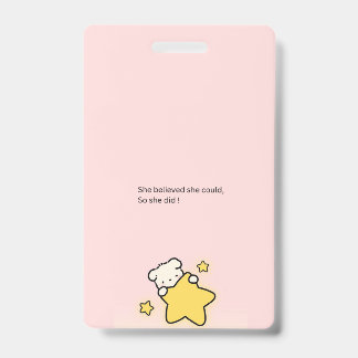 Pink Cute Badge Ausweis