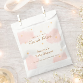 Pink Cute Cloud Nine Girl Baby Dusche Geschenktütchen