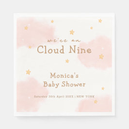 Pink Cute Cloud Nine Girl Baby Dusche Serviette