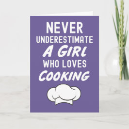 Pink Cute Cooking Cards For Girls For Kids Girly Karte