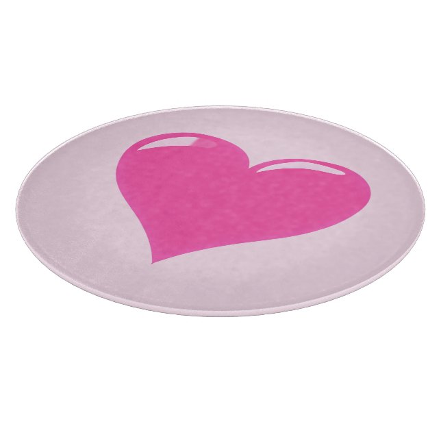 Pink Cutting Board mit Herz - individuell einstell Schneidebrett (Ecke)
