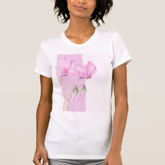 Pink Cyclamens pink Ladys T - Shirt