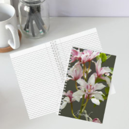 Pink Cymbidium Insigne Orchids Floral Notizbuch