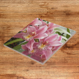 Pink Cymbidium Orchids Floral Fliese