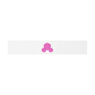 Pink D20 würzige Bänder für Hochzeitslippen Einladungsbanderole