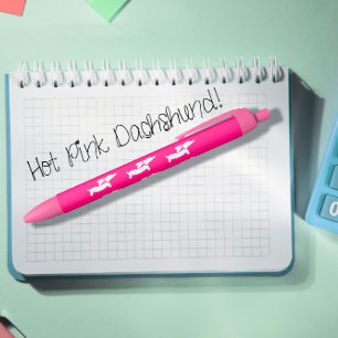 Pink Dackel Dackel Dog Pen Kugelschreiber