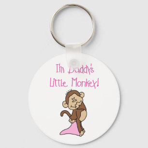 Pink Daddy's Little Monkey Schlüsselanhänger