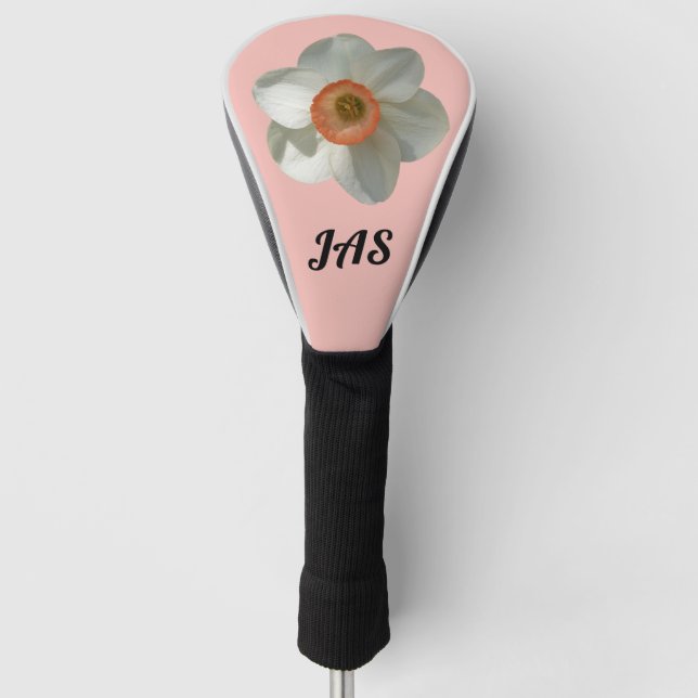 Pink Daffodin Frühlingszeit Blume Golf Headcover (Vorderseite)