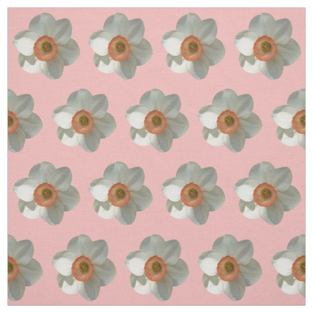 Pink Daffodin Frühlingszeit Blume Stoff (Muster)