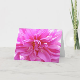 Pink Dahlia Blank Floral Card Karte