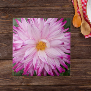 Pink Dahlia Bloom Floral Fliese