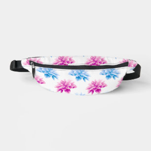 Pink Dahlia, Blue Dahla, Blumenmuster, Blume Bauchtasche