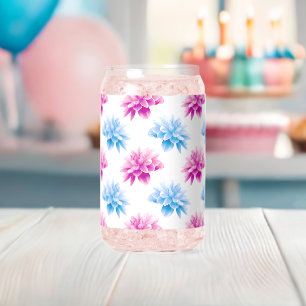 Pink Dahlia, Blue Dahla, Blumenmuster, Blume Dosenglas