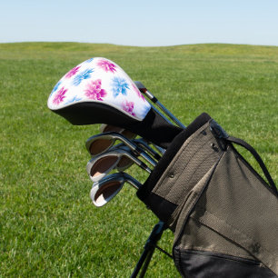 Pink Dahlia, Blue Dahla, Blumenmuster, Blume Golf Headcover
