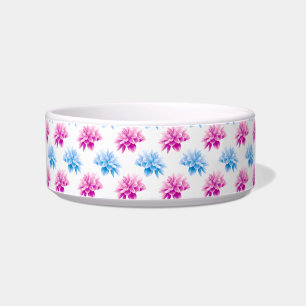 Pink Dahlia, Blue Dahla, Blumenmuster, Blume Napf