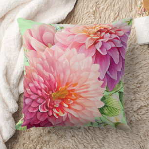 Pink Dahlia Blume Kissen