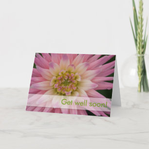 Pink Dahlia • Get Well Card Karte