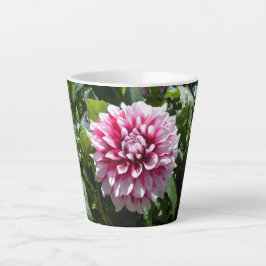 Pink Dahlia Latte Tasse