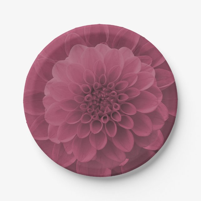 Pink Dahlia Pappteller (Vorderseite)