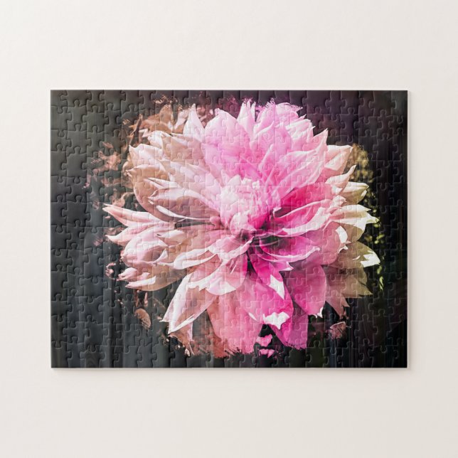 "Pink Dahlia" Puzzle (Horizontal)
