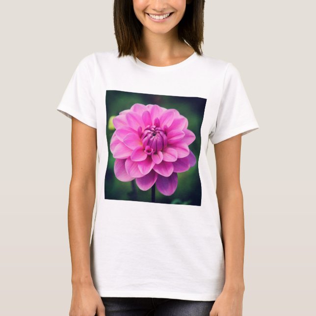 Pink Dahlia T-Shirt (Vorderseite)