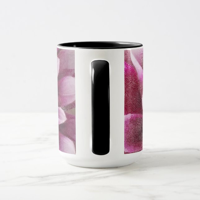 Pink-Dahlia-Tasse Tasse (Griff)