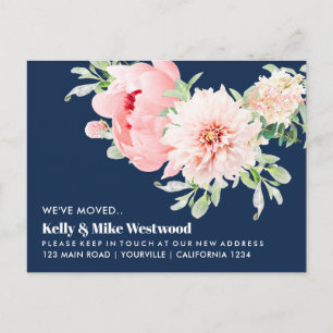 Pink Dahlia Wir haben neue Adresse Neues Haus Postkarte