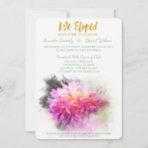 Pink Dahlia Wir sind durchgebrannt - Post-Wedding-
