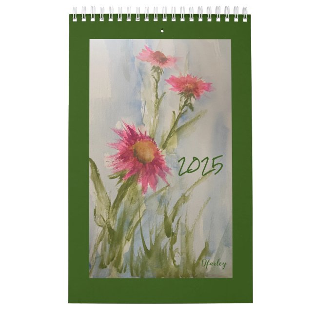 Pink Daises 2025 Blumenkalender Kalender (Titelbild)