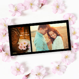 Pink Daisies and Cowboy Boots Wedding Vielen Dank Dankeskarte