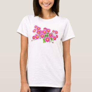 Pink Daisies / Asters Bouquet + Ihre Ideen T-Shirt