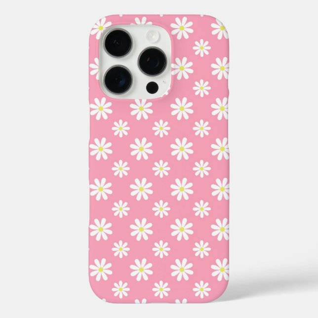 Pink Daisies Blumenmuster Case-Mate iPhone Hülle (Rückseite)
