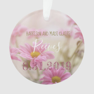 Pink Daisies Hochzeit Akryler Ornament Blume