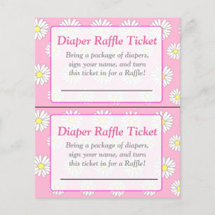 Pink Daisies Themed Baby Dusche Spiele Flyer