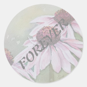 PINK DAISIES WEDD STICKERS