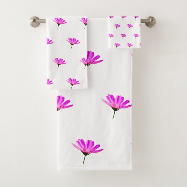 Pink Daisy Badhandtuch Set (Insitu)