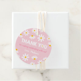 Pink Daisy Birthday Vielen Dank Geschenkanhänger