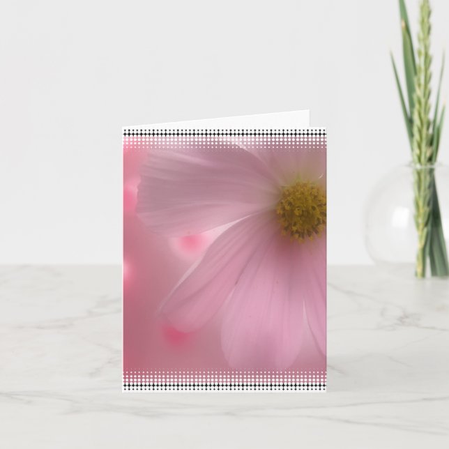 Pink Daisy Blank Notecard Karte (Vorderseite)