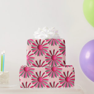 Pink Daisy Blume Button Frühjahr Sommergarten Hoch Geschenkpapier