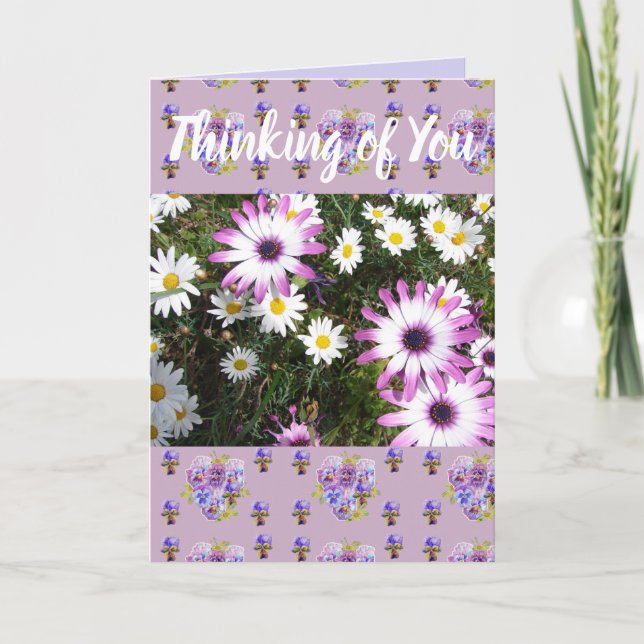 Pink Daisy Blume Floral Get Well soon art card Karte (Vorderseite)