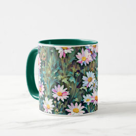 Pink Daisy Blume Garden Daisis Art Tasse Cup