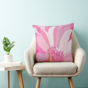 Pink Daisy Blume Kissen
