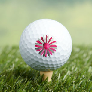 Pink Daisy Blume oder Ihre Logo Feminoral MOD Golfball