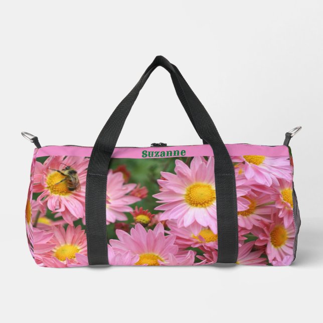Pink Daisy Blume Personalisiert Duffle Bag