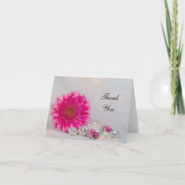 Pink Daisy Diamond Tasten Hochzeit Danke