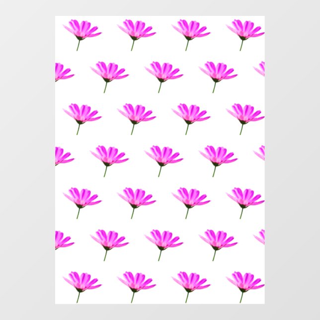 Pink Daisy Fensteraufkleber (Blatt)