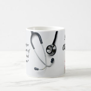 Pink Daisy Floral Nurse Geschenk Kaffeetasse