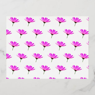 Pink Daisy Folien Feiertagspostkarte